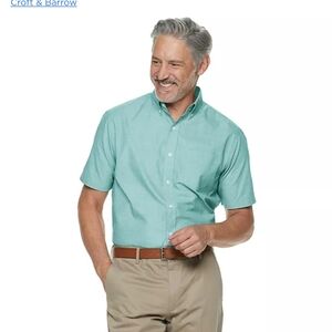 Croft & Barrow Green Casual Button Down Shirt